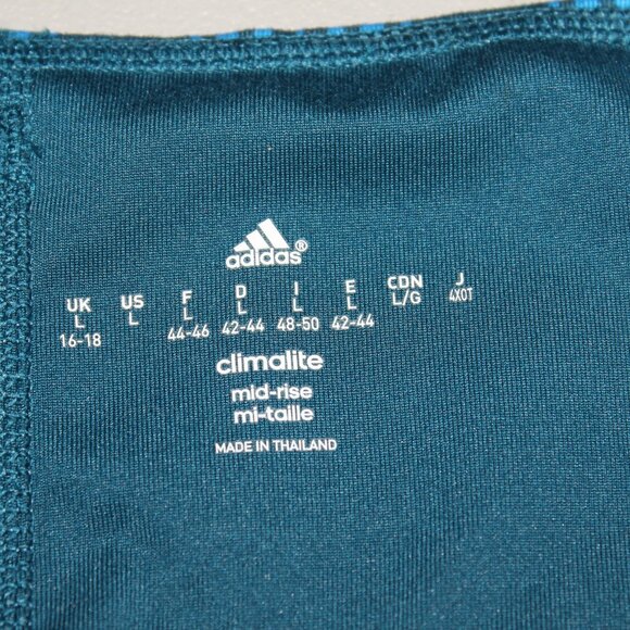 Blue & Green Adidas Running Capris Size Large - Picture 3 of 5